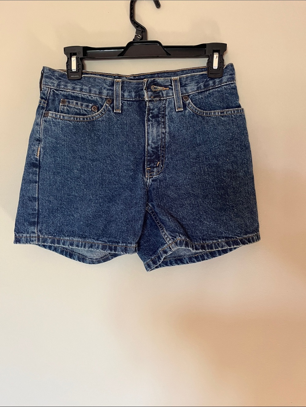 Nautica Dark Blue High-Rise Denim Shorts